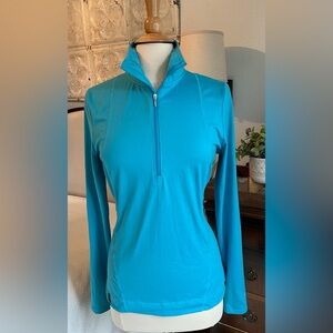 NWOT NILS Turquoise Long Sleeve 1/4 Zip Top